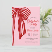 big bow coquette galentines girls night party 招待状 (スタンド正面)