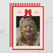 Big Bow Flat Holiday Card シーズンカード (正面/裏面)