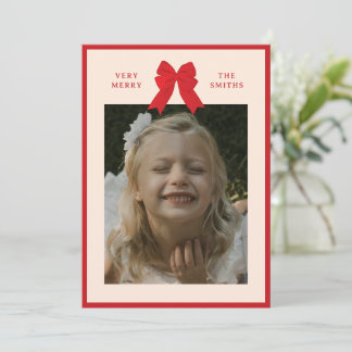 Big Bow Flat Holiday Card シーズンカード