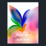 Big Bow Gift Box ポスター<br><div class="desc">Gift box with big bow in shape of bunny ears or flower. Easter, birthday or anniversary greetings illustration.</div>