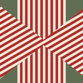 Big Bow of Striped Ribbon スクエアシール