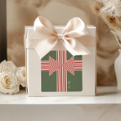 Big Bow of Striped Ribbon スクエアシール