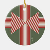 Big Bow of Striped Ribbon セラミックオーナメント (正面)