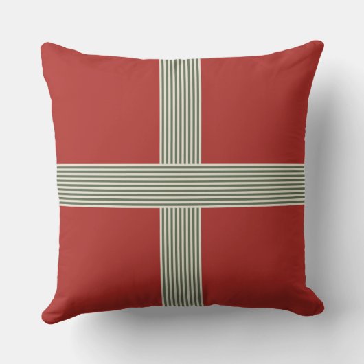 Big Bow of Striped Ribbon Red クッション (裏面)