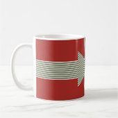 Big Bow of Striped Ribbon Red コーヒーマグカップ (左)