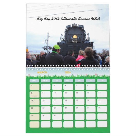 Big Boy 4014蒸しカンザス投げ カレンダー (3月 2026)