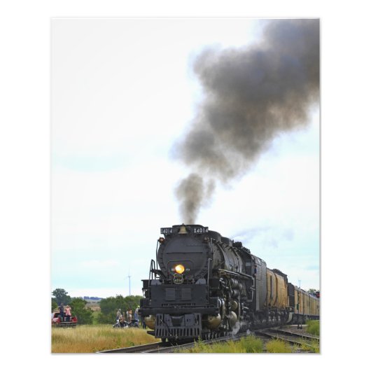 Big Boy 4014 Smoke and Steam in Kansas フォトプリント (正面)