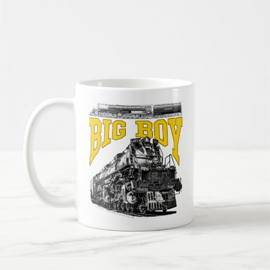 Big Boy 4014 Steam Loco. Union Pacific Class 4000 コーヒーマグカップ (左)