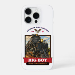 Big Boy 4014 Steam Locomotive Retro Illustration iPhone 16 Proケース