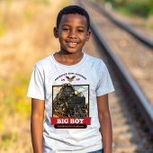 Big Boy 4014 Steam Locomotive Retro Illustration Tシャツ