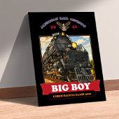 Big Boy 4014 Steam Locomotive Vintage Illustration ポスター