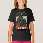 Big Boy 4014 Steam Locomotive Vintage Illustration Tシャツ (正面)