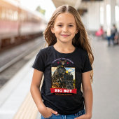 Big Boy 4014 Steam Locomotive Vintage Illustration Tシャツ
