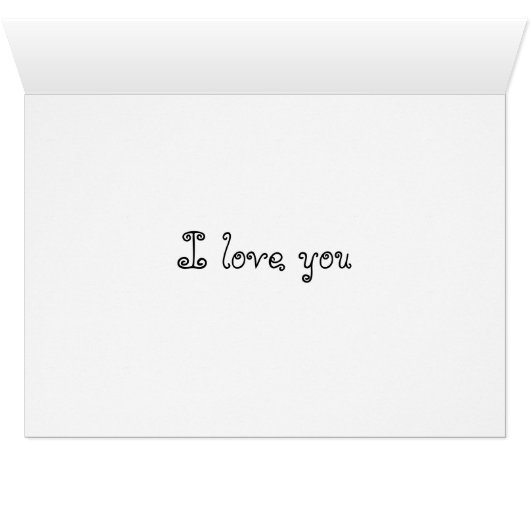 Big Boy on Table I Love You Card (内部横(下))