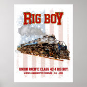 Big Boy Vintage Steam Train American Locomotive  ポスター (正面)
