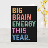 Big Brain Energy This Year Funny Byck To School Te カード (黄色い花)