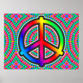 Big Bright Peace Sign Poster ポスター (正面)