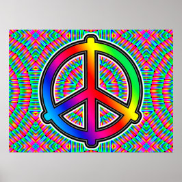Big Bright Peace Sign Poster ポスター