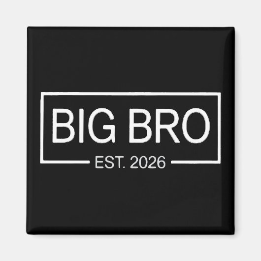 Big Bro Est. 2026 新しいお兄ちゃん 赤ちゃん マグネット (正面)
