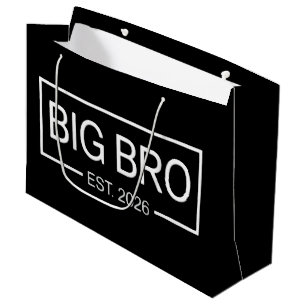 Big Bro Est. 2026 新しいお兄ちゃん 赤ちゃん ラージペーパーバッグ