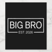 Big Bro Est. 2026 新しいお兄ちゃん 赤ちゃん ワインラベル (シングルラベル)