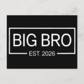 Big Bro Est. 2026 新しいお兄ちゃん 赤ちゃん 案内ポストカード (正面)