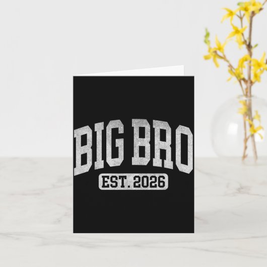 Big Bro Est 2026 New Big Bro Announcement Cool Bro カード (黄色い花)