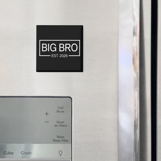 Big Bro Est. 2026 New Big Brother Pregnancy Baby マグネット (インサイチュ (冷蔵庫))