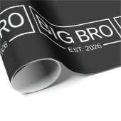 Big Bro Est. 2026 New Big Brother Pregnancy Baby ラッピングペーパー (ロールコーナー)