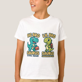 Big Bro & Lil Bro Saurus Back to School T-Shirt Tシャツ