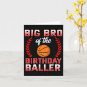 Big Bro Of The Birthday Boy Bysketbyll Bday  カード (黄色い花)
