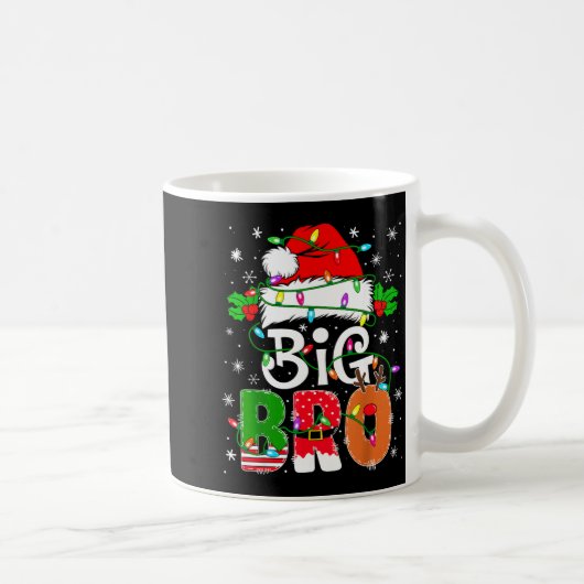 Big Bro Santa New Sibling Brother Announcement Xma コーヒーマグカップ (右)