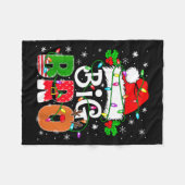 Big Bro Santa New Sibling Brother Announcement Xma フリースブランケット (正面(横))