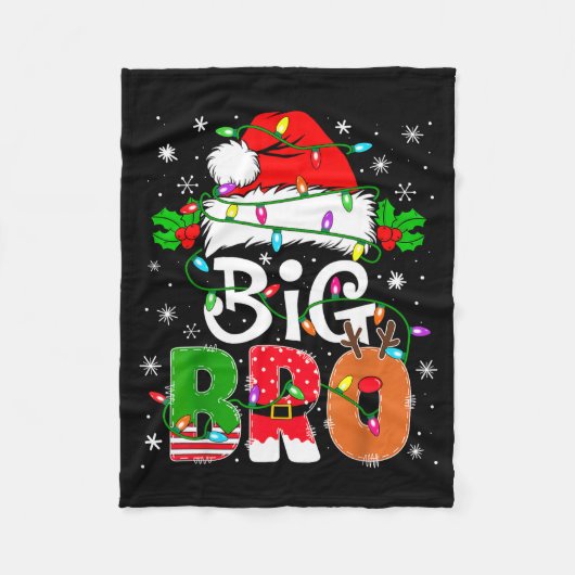 Big Bro Santa New Sibling Brother Announcement Xma フリースブランケット (正面)