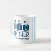 Big brother 略号 誕生月 西暦年 青 コーヒーマグカップ (正面左)
