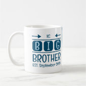 Big brother 略号 誕生月 西暦年 青 コーヒーマグカップ (左)