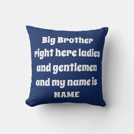 Big Brother Custom Name – Bold Family Design クッション (正面)
