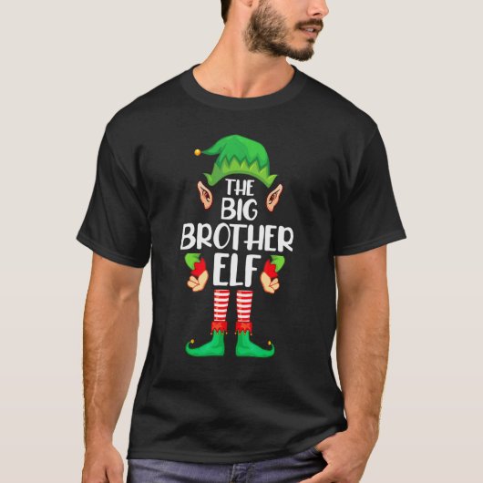 Big Brother Elf Matching Family Group Christmas Pa Tシャツ (正面)
