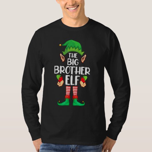 Big Brother Elf Matching Family Group Christmas Pa Tシャツ (正面)