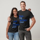Big Brother Ever グレー ブルー文字 ボーイズ _2 Tシャツ (ユニセックス)