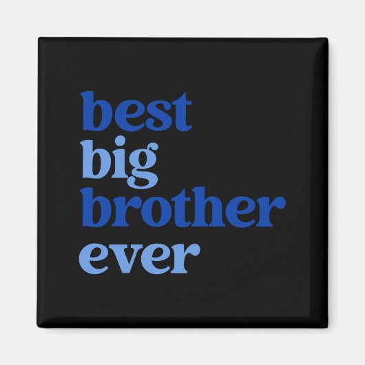 Big Brother Ever Gray With Blue Text Boys _2 マグネット (正面)
