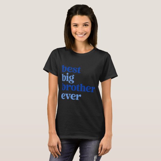 Big Brother Ever Gray With Blue Text Boys _2 Tシャツ (正面フル)