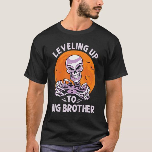 Big Brother Gamer Gaming Skeleton Hまでのレベリング Tシャツ (正面)