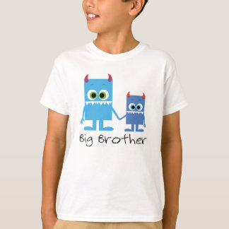 "big brother" Monster Geschwister blau Tシャツ