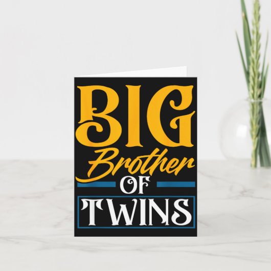 Big Brother Of Twins New Brother Sibling Funny Twi カード (正面)