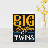 Big Brother Of Twins New Brother Sibling Funny Twi カード (黄色い花)