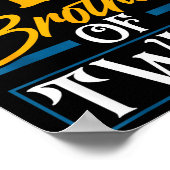 Big Brother Of Twins New Brother Sibling Funny Twi ポスター (角)