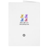 BIg Brother Teddy Bearグリーティパーソナライズされたングカード (裏面)