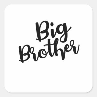 Big Brother text in Cursive Black style スクエアシール