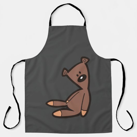 Big Brown Teddy Bear エプロン (正面)